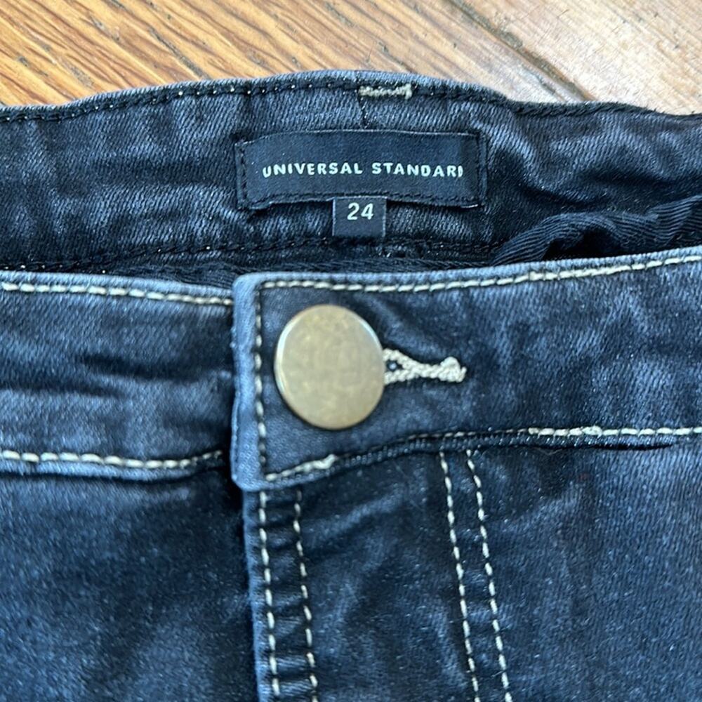 Universal Standard Black Seine High Rise Skinny Jean Size 24 - Picture 3 of 6